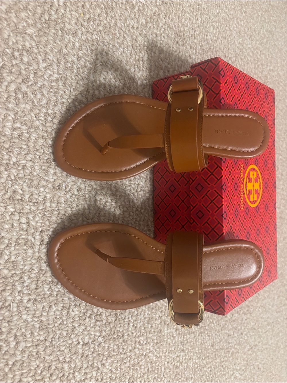 Tory Burch Shelby Thong Leather Sandals